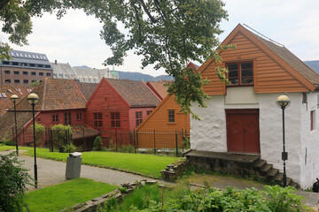Fototapeta na wymiar Bryggen in the City Bergen in Norway, Scandinavia, Europe