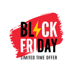 Black Friday banner. Special discount offer design. Product discount festival