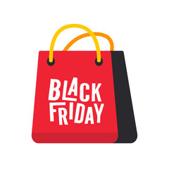Shopping bags for purchasing Black Friday products, special offers, product discount promotions