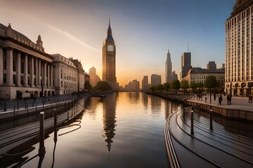 Fototapeta premium big ben at sunset