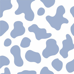 blue moo print -seamless moo pattern print - cow aesthetic