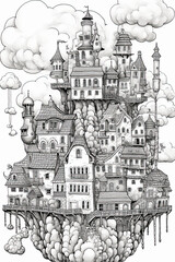 Fairy house, fairytale house, Fairy home, Elf House, Elf Home, small house, dream house, fantasy house, fantasy home, Generative AI, drawing, illustration, sketch, magical, Enchanted, Whimsical, Tiny,