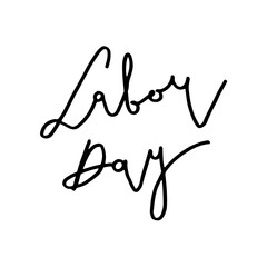 Vector Happy Labor Day hand lettering.