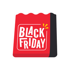 Shopping bags for purchasing Black Friday products, special offers, product discount promotions