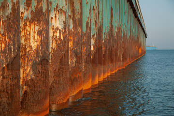 Fototapeta na wymiar rusty metal bridge
