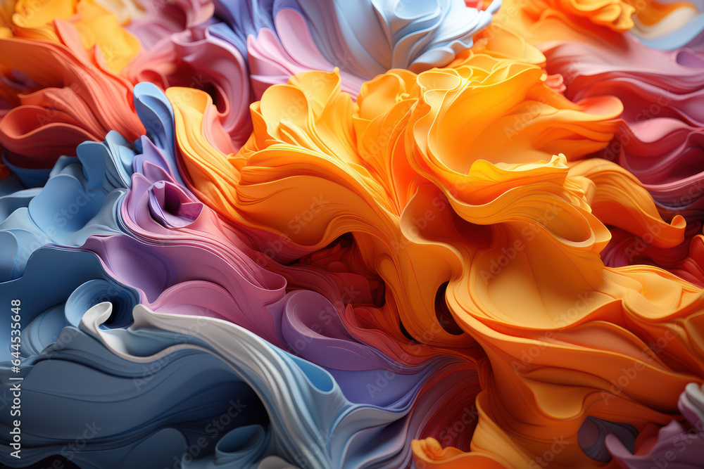 Poster abstract thought. abstract artwork with swirling colors and shapes, reflecting the complexity and di