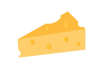 Simple flat design of a cheese