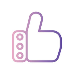 thumbs up gradient icon