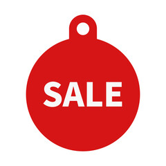 Sale Hanging Tag In Red Circle Shape
