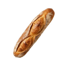 Freshly baked bread isolated on transparent background
