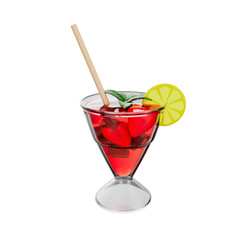 Summer Juice 3D Illustration