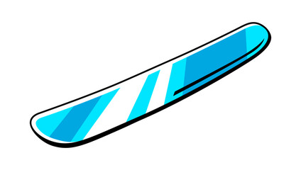 Snowboard illustration. Winter sport item or symbol.