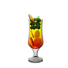 Summer Juice 3D Illustration