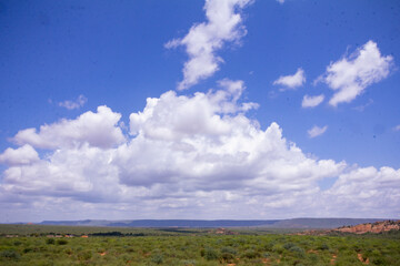 Fototapeta premium clouds over the field