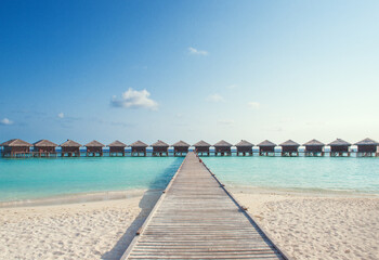 Water Bungalows on the Maldives - 644542898