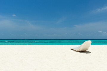 sunbed on the beach - 644545892