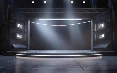 Industrial TV show backdrop. Ideal for virtual tracking system sets. 3D rendering