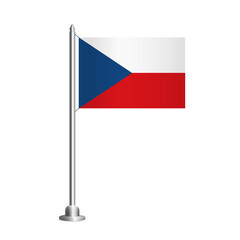 Vector Illustration. Flag of Czech
