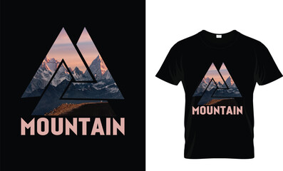 Mountain T-shirt design, t-shirt design concept.triangle Tshirt design.