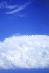 Obraz premium Blue sky background with clouds natural background