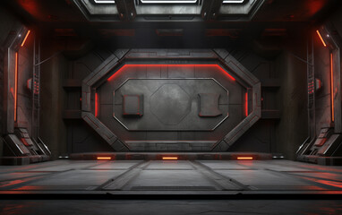 Obraz premium Industrial TV show backdrop. Ideal for virtual tracking system sets. 3D rendering 