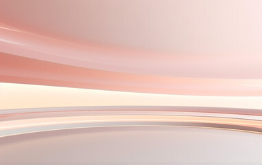 Light glossy surface with copyspace on abstract light wall backdrop. 3D rendering, mock up
