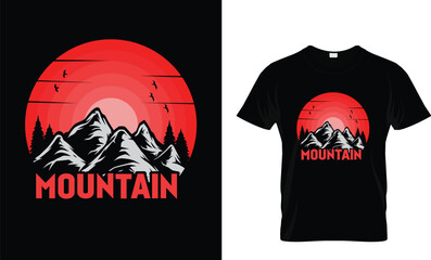 Mountain t-shirt design, tshirt, adventure ,hill Tshirt Design.