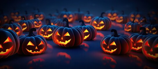 halloween party background made with pumpkins generative AI