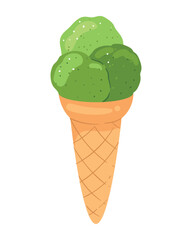 matcha tea icecream cone icon