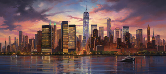 Naklejka premium New York City skyline 