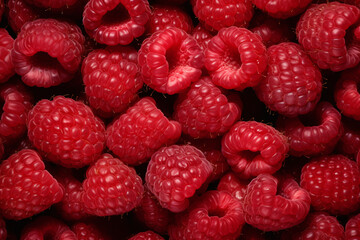 a group of raspberries gathered in stacks, in the style of texture-based, youthful energy, shiny/glossy, heavy shading, grid-based