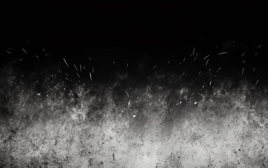 White Grunge Sketch, Dusts, and Grains on Black Background, Suitable for Overlay and Screen Filter