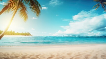 Fototapeta na wymiar Summer Tropical Background. Seascape in summer.