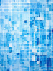 swimming pool tiles, watercolor