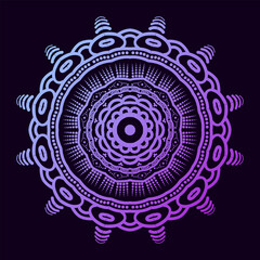 Dreamy Gradient elegant colorful Vector mandala design. Creative background floral invitation, logos, design idea mandala design template vector. 