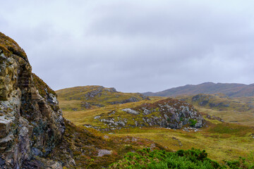 Fototapeta na wymiar Loch Dubhaird Mor landscape, Northwest Highlands