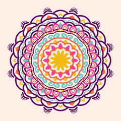 Dreamy Gradient elegant colorful Vector mandala design. Creative background floral invitation, logos, design idea mandala design template vector. 