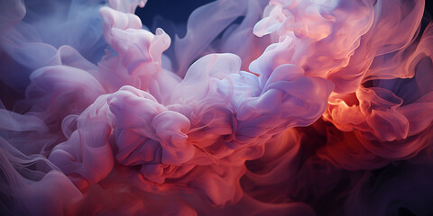 Farben Explosion bunt mit Rauch und Holi Pulver die ineinander verschmelzen im Querfomat für Banner, ai generativ