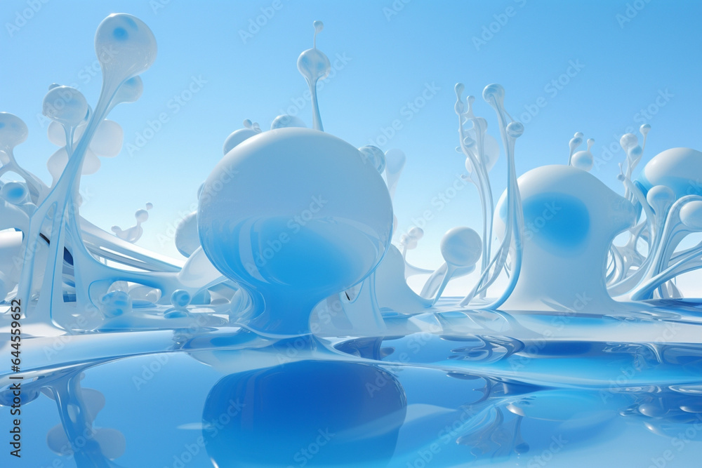 Poster water texture wallpaper pattern background drop bubble light abstract transparent macro blue design 