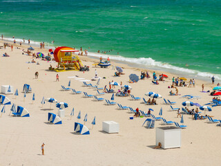 Tourists in Miami Beach September 3 2023 summer vibes
