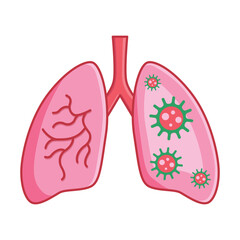 Lungs organs human icon vector on trendy design