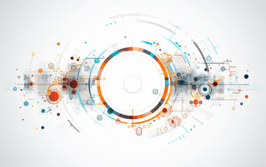 Fototapeta premium Abstract white background communication technology concept vector background