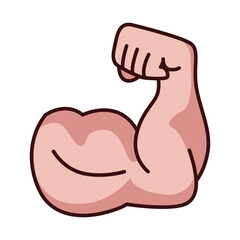 Arm muscles icon vector on trendy design