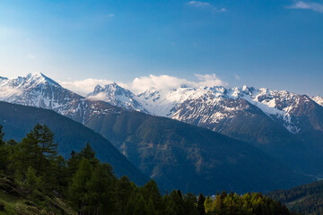 Morning landscape in High Tauern, East Tyrol, Austria