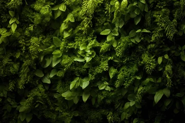 Foto op Canvas Green vertical garden wall © nnattalli