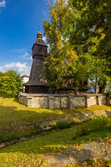 Fototapeta na wymiar Roman catholic church of Saint-Francis of Assisi, UNESCO site, Hervartov near Bardejov, Slovakia