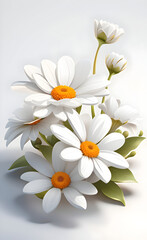 Fototapeta premium Illustration of beautiful white flower.