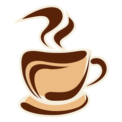 cup of coffee with chocolate, coffee cup Latte and cappuccino