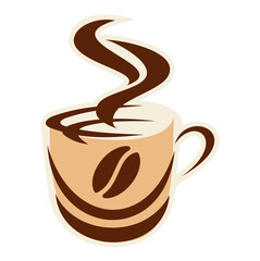 cup of coffee with chocolate, coffee cup Latte and cappuccino