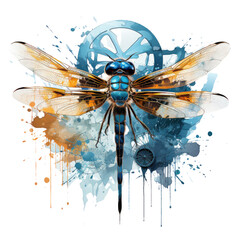 A dragonfly t-shirt design celebrating the dragonfly's role as a symbol of agility and precision, Generative Ai